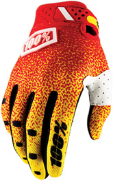 NEW 2017 100%  "RIDEFIT GLOVES" RED-YELLOW