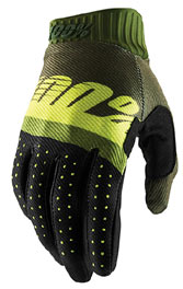 NEW 2018 100%  "RIDEFIT GLOVES" ARMY GREEN-LIME