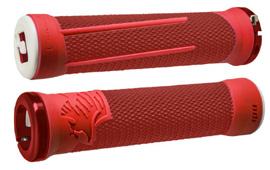 ODI "AG-2 AARON GWIN"  LOCK-ON GRIP • Color: Red