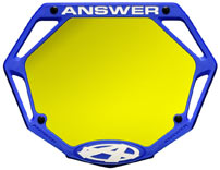 ANSWER '3-D" MINI Numberplates Blue