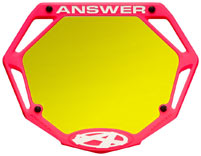 ANSWER '3-D" MINI Numberplates PINK