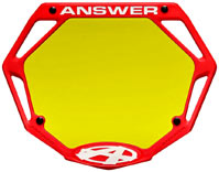 ANSWER '3-D" MINI Numberplates RED
