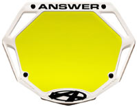 ANSWER '3-D" MINI Numberplates WHITE
