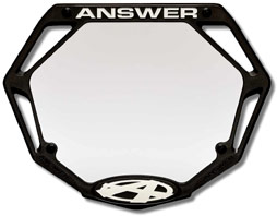 ANSWER '3-D" PRO Numberplates Black
