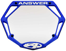 ANSWER '3-D" PRO Number Plate BLUE
