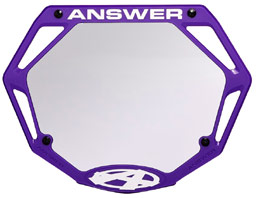 ANSWER '3-D" PRO Number Plate PURPLE
