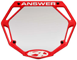 ANSWER '3-D" PRO Number Plate RED