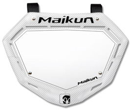 MAIKUN WHITE CARBON 3D PRO Number Plate 